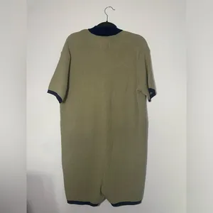Anthropologie Saturday Sunday Ribbed Knit Romper Jumsuit Polo Shorts Bodycon M thumbnail 6