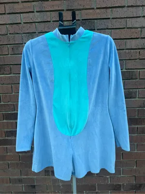 Disney Lilo and Stitch Halloween Costume Romper Adult L Long Sleeve Velour Alien thumbnail 2