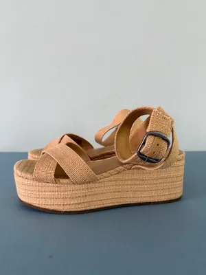Lucky Brand‎ Bainda Natural Espadrille Wedge Ankle Strap Sandals thumbnail 6