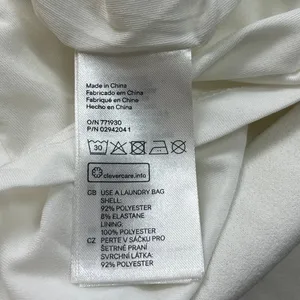 H&M White Gold Beaded Neck Formal Cocktail Bodycon Sheath Mini Dress Size S thumbnail 8