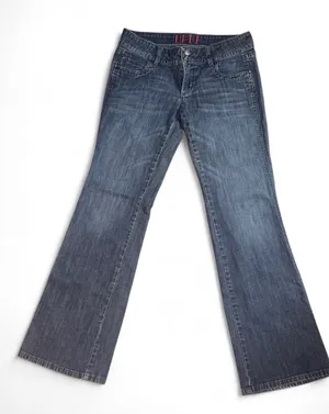 Women’s dark wash low rise jeans thumbnail 1