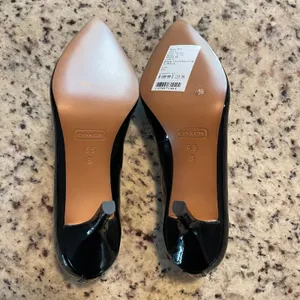 Coach Zoee Pump Women 6.5B Black Patent Leather Officecore Pointed Stiletto Heel thumbnail 7