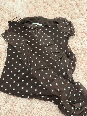 Polka Dot Tube Top Brown Size M thumbnail 3