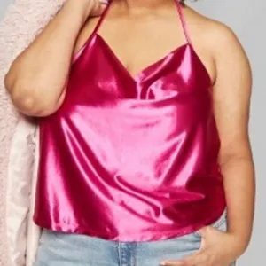 Wild Fable Pink Satin Tank Top thumbnail 1