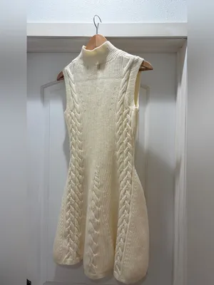 NWT Stitch and feather cable knit mini dress thumbnail 2
