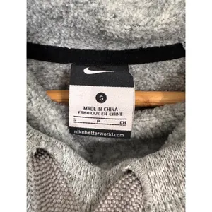 Nike‎ Womens Therma-FIT Hoodie Gray Heather Fleece Pullover Sweater Small thumbnail 4