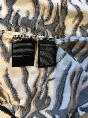 H&M Midi Dress Zebra Print Size L Women’s Black and Cream NWT thumbnail 15