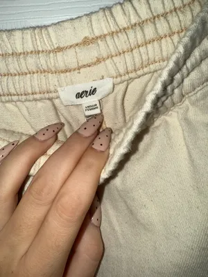 Aerie Cream Cargo Pants thumbnail 3