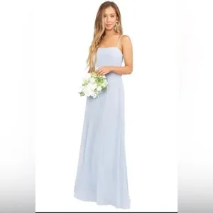 Show Me Your Mumu Bridesmaid Dress XL - Soft Blue Tie Back thumbnail 2
