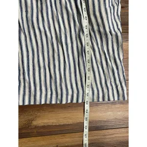 Madewell linen blend blue /‎ off white striped dress sz S thumbnail 10