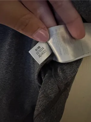 adidas Women’s Charcoal Gray Short Sleeve Logo Tee thumbnail 4