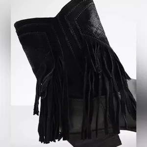 🆕 Free People | Lawless Fringe Western Boot | Black | Size: 8.5 thumbnail 5