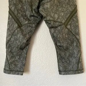 LULULEMON Cool To Street Crop Olive Green Palm thumbnail 8