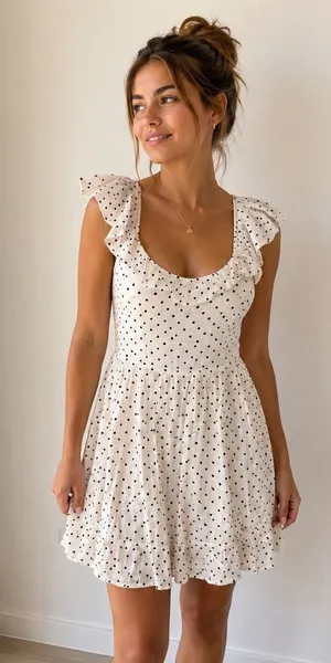 Old Navy XL Polka Dot Ruffle Sleeve Cami Dress thumbnail 1