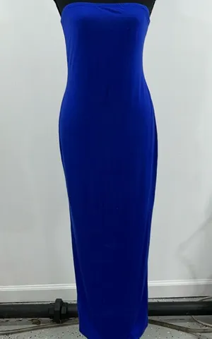 Strapless knit dress Blue Size undefined thumbnail 1