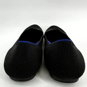 Rothy's The Loafer Slip On Ballet Flat Shoes Lightweight Knit Black Solid 9 thumbnail 5