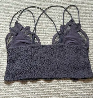Free People Intimately Bralette Lace Gray M thumbnail 3