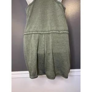 Aerie Romper Womens Medium Green Henley Sleeveless Drawstring Pockets Casual thumbnail 8