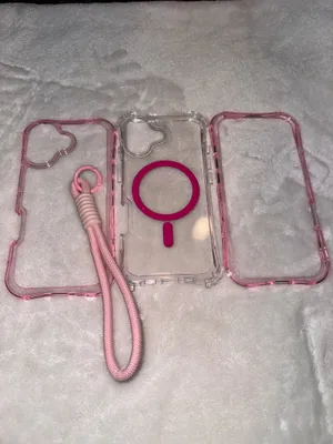 16 pink/clear phone case Pink thumbnail 2