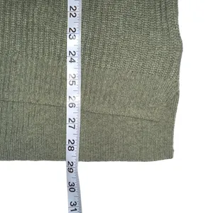 NWOT Madewell Lyle Merino Wool Blend Ribbed Henley V-Neck Green Knit Sweater XXL thumbnail 6