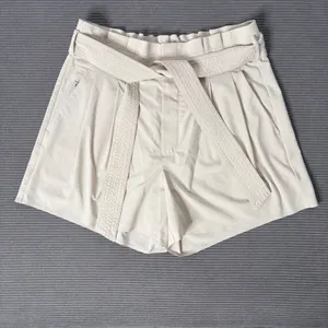 Athleta Skyline Short II Women 8 Abalone Beige Paperbag Waist thumbnail 12
