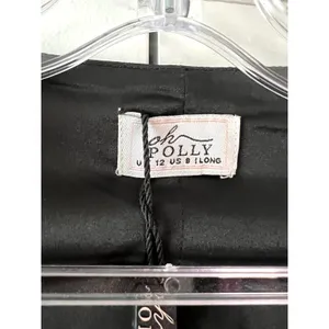 Oh Polly Akari Pearl-Detail Cut-Out Mini Dress in Black Size 8 Long thumbnail 6