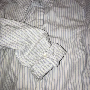 Joe Fresh striped button down dress shirt size large blue white stripe cotton thumbnail 7