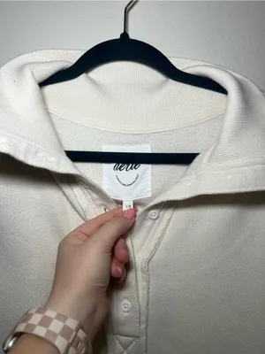 aerie cream pullover sweater thumbnail 2