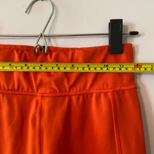 Savage X Fenty Sport Orange Biker Shorts Workout Women's size 12 / 14 Large thumbnail 8