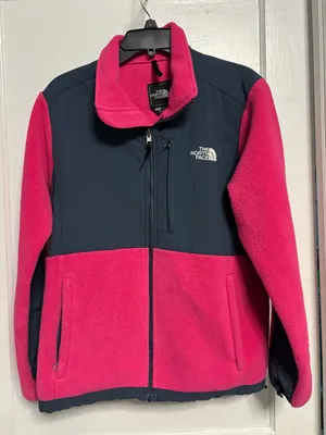 The North Face Women’s Pink and Gray Colorblock Fleece Jacket thumbnail 1