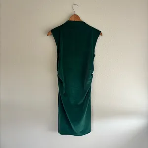 A New Day Sleeveless Dark Green Velvet Dress thumbnail 2