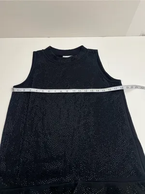 Queen of Sparkles Black Rhinestone Sleeveless Mini Dress Womens Size XS thumbnail 5