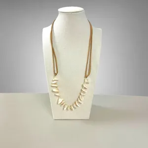 Free People Heatwaves Choker in Top Shell NWT Shells Leather Suede Bohemian thumbnail 7