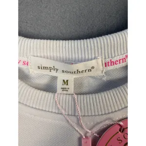 Simply Southern Womens Team Bride White Gold Glitter Sweatshirt M New thumbnail 2