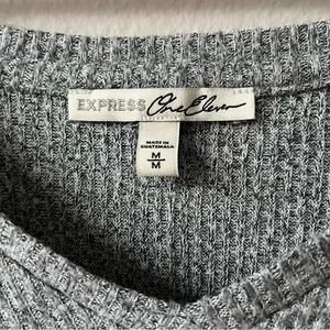Express Oversized Wide Neck Knit Tee thumbnail 3