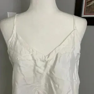 Athleta NWT Women's Calm Cool Slip Dress Ivory Off White Size Medium Retail $119 thumbnail 2