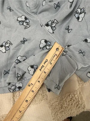 Ae American Eagle Peanuts Bow Plush Pj Pajama Set -‎ Women’s M thumbnail 3