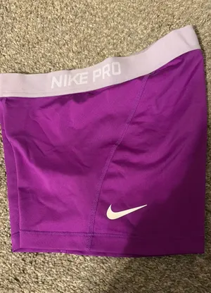 Purple Nike Pro Spandex Dri-Fit Shorts thumbnail 1