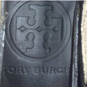 Tory Burch Gladiator Heels Beige Snakeskin Strappy Buckle Stilettos Women's 6.5M thumbnail 3