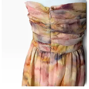 Lulus Women XL Orange Floral Corset Tiered Maxi Dress thumbnail 5