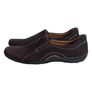 Naturalizer Womens Dark Brown Suede Slip On Loafers Contrast Stitching Size 8.5 thumbnail 3