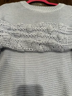 SheIn Lavender Puff Sleeve Sweater thumbnail 3