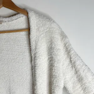 Z Supply Women’s Fluffy longline cardigan off white Open-Front Sweater Sz XS/ S thumbnail 5