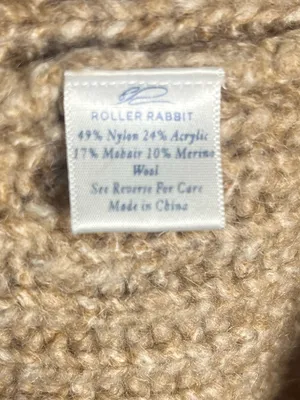 Roller Rabbit wool merino blend bell sleeve sweater in tan brown xs/s women’s thumbnail 4