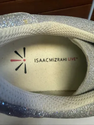 Isaac Mizrahi Live! Silver Glitter Lace-Up Sneakers Womans Sz 7 NWOB thumbnail 8