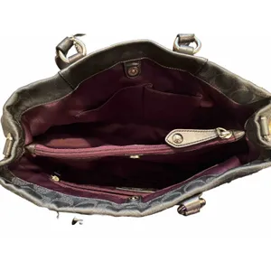 Coach Ashley Metallic Signature C‎ Shoulder Bag Charcoal Gray F18776 thumbnail 2