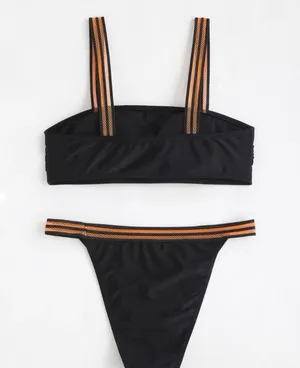 Boutique Two Piece Black Bikini Set thumbnail 5