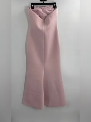 Badgley Mischka Rosette Scuba Strapless Gown thumbnail 6