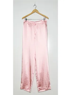 Good American Bubble Pink Satin Trousers Dress Pants Size 6/28 thumbnail 3