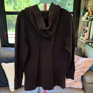 Athleta Dark Brown Hooded Top thumbnail 3